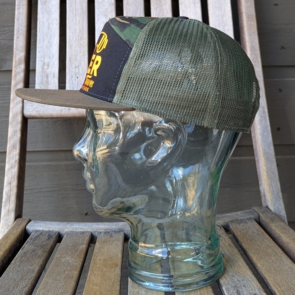 Nwot Ski Town All-Stars Lil Ripper Trucker Hat Camo Flame Orange — image 6 of 8